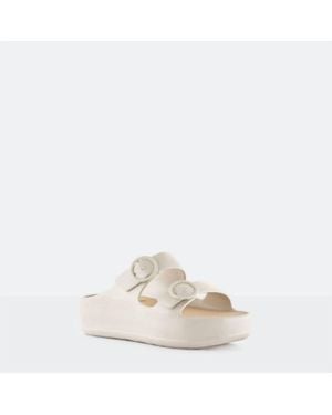 Lemon Jelly Gaia Platform Slide Sandal - Natural