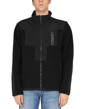 Marcelo Burlon Giacca Track Cross Block - Black