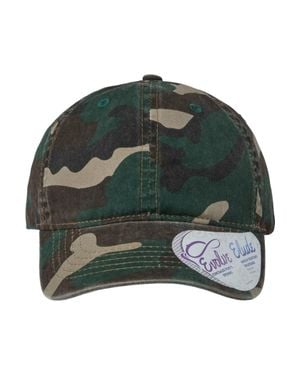 Infinity Her Garment-Washed Fashion Print Cap - Green