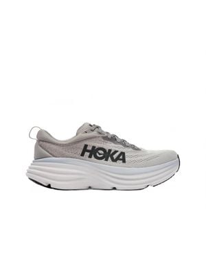 Hoka One One Bondi 8 Running Sneakers - Gray