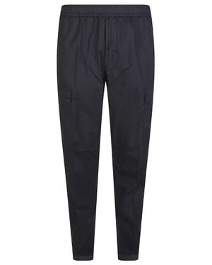 Stone Island Regular Tapered Stretch Cotton Pants - Blue