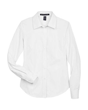 Devon & Jones Crown Collection Oxford Woven Dress Shirt - White