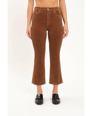 DAZE Shy Girl Corduroy Flare - Brown