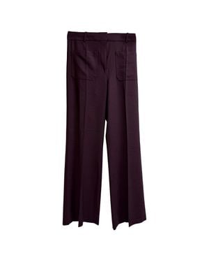 Victoria Beckham Alina High-Rise Pants - Purple