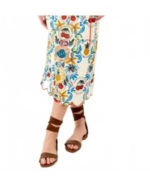 Marie Oliver Sandra Wrap Skirt - Blue