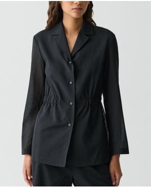 Theory Cinch Waist Lightweight Jacket - Black