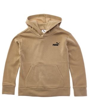 PUMA Essential Basics Fleece Pullover Hoodie - Natural