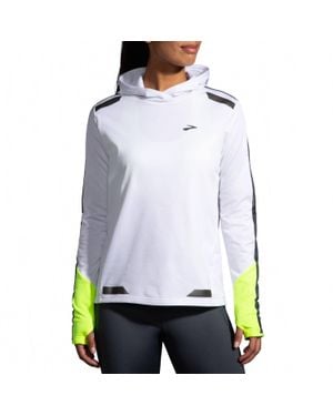 Brooks Run Visible Thermal Hoodie - White