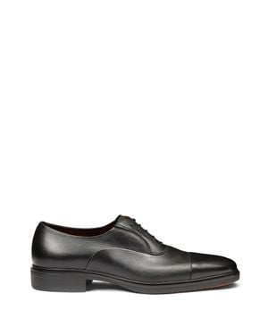 Santoni Easy Leather Lace-Up Shoes - Black