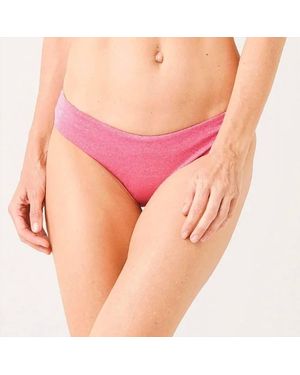 L*Space Sandy Shimmer Bikini Bottom - Pink