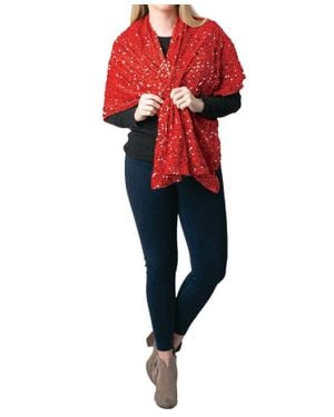 Top It Off Krystal Sequins Keyhole Wraps - Red