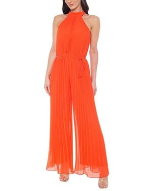 Marina Pleated Jumpsuit - Red