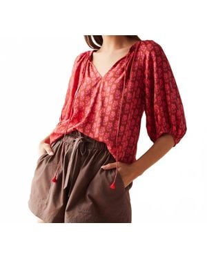 Omika Isla Blouse - Red