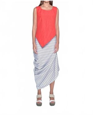 Simply Mila Uneven Hem Tank - Red