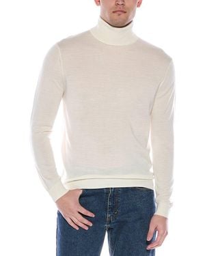 Reiss Caine Slim Fit Merino Wool Turtleneck Sweater - White
