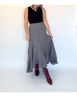 Olivaceous Check Mate Maxi Skirt - Blue