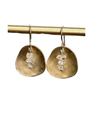 Stoll & Heart Herkimer Diamond Disc Earrings - Natural