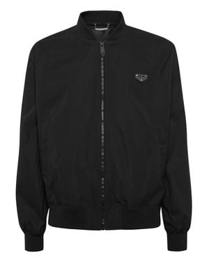 Philipp Plein Nylon Bomber Jacket - Black