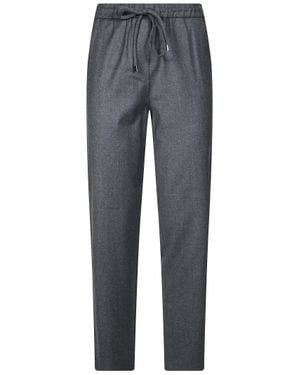 Antonelli Taralluccio Tailored Dark Wool Jogging Pants - Gray