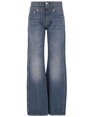 ARMARIUM Wide-Leg Washed Denim Jeans - Blue