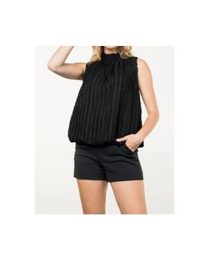 Thml Fringe Detail Sleeveless Top - Black