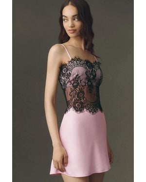 Endless Rose Lace Mix Mini Dress - Brown