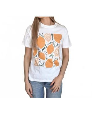 Kissed Apparel Whimsical Lemon Graphic Tee - Blue