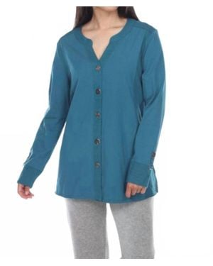 Neon Buddha Feeling Festive Knit Tunic Top - Blue