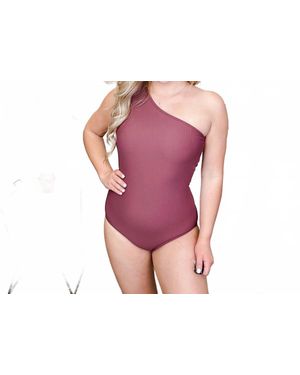 Mack & Mal Made To Float Ribbed One Piece Swimsuit - Pink