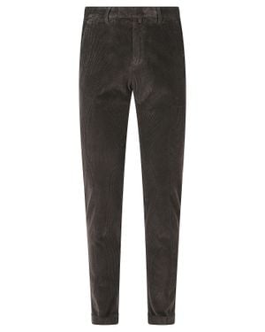 BRIGLIA Dark 1000R Tencel Velvet Straight-Leg Pants - Black