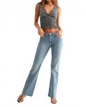 Just Black Denim Low Rise Vintage Slim Bootcut Jeans - Blue