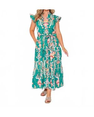 Jude Connally Mirabella Stretch Maxi Dress - Green