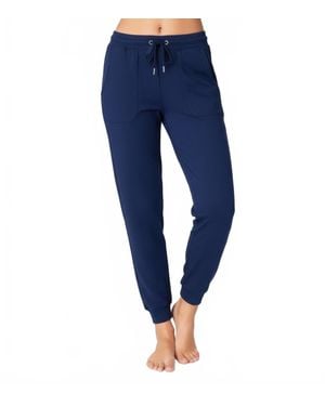French Kyss Soft Stretch Drawstring Jogger Pants - Blue