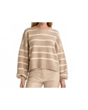 Crescent Balloon Sleeve Sweater - Natural