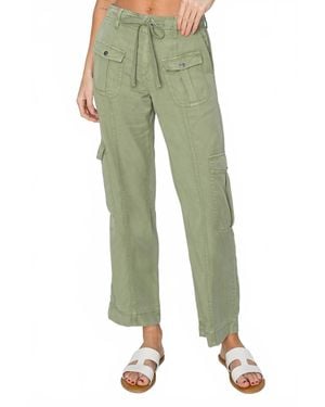 Risen High Rise Relaxed Cargo Pants - Green