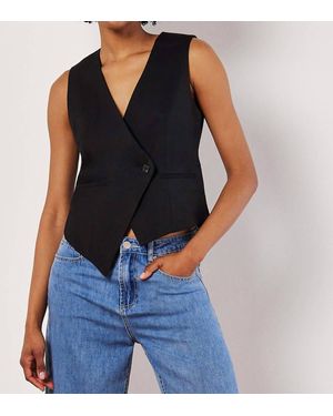 Apricot Asymmetric Vest - Blue