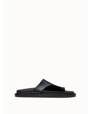 Atp Atelier Rosanna Leather Comfy Sandals - Black