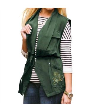 Gameday Couture Baylor College Logo Drawstring Vest - Green