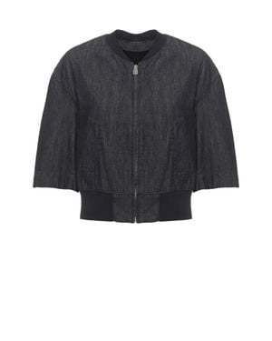 Dondup Choker Trims Denim Jacket - Black