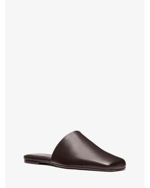 Michael Kors Kirsty Leather Slipper - Brown