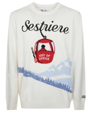 MC2 Saint Barth Heron C Scenic Graphic Knit Sweater - Gray