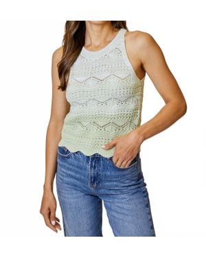 DH New York Sleeveless Halter Sweater - Blue