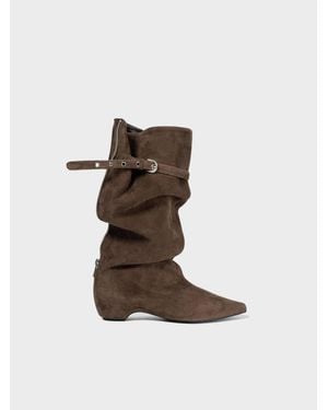 Low Classic Suede Middle Boots - Brown