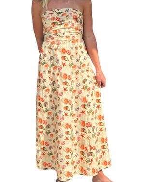 Anna Cate Clayton Shell Midi Dress - Natural