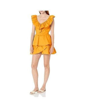 BB Dakota By Steve Madden Summer Sunset Dress Tiered Ddr2646 - Yellow