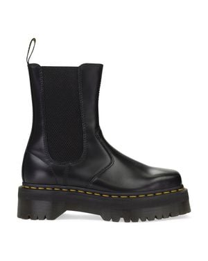 Dr. Martens 2976 Hi Quad Squared Polished Smooth Chelsea Ankle Boots - Black