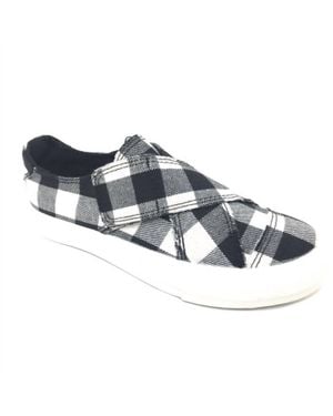 Gypsy Jazz Plaid Along Sneakers - Blue