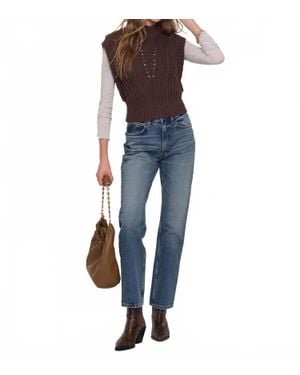 Heartloom Dove Mock Neck Top - Blue