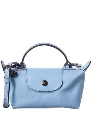 Longchamp Le Pliage Xtra Xs Leather Pouch - Blue