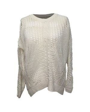 Maje Mazet Crochet Sweater - Gray